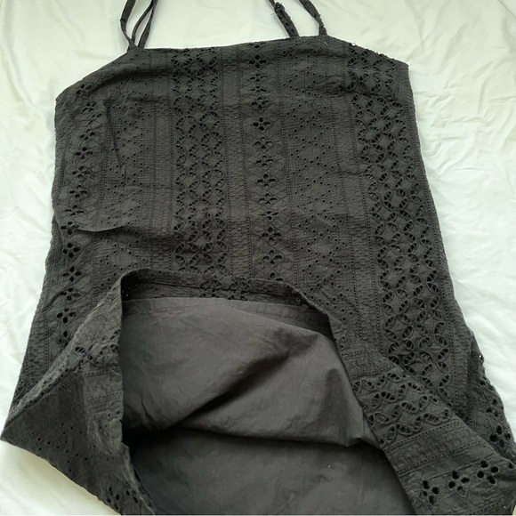 Sanctuary Eyelet Sleeveless Black Mini Dress - Picture 7 of 9